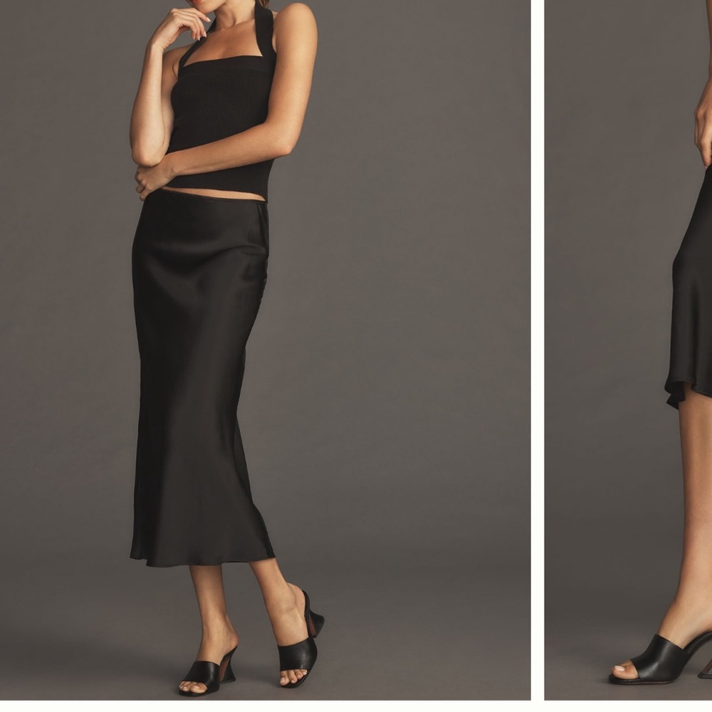 Reformation layla silk skirt
